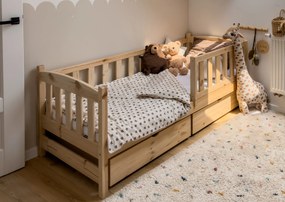 Alvins gyerekágy 80x180 cm fiókokkal - tömör fenyő