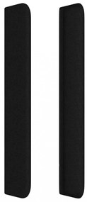 fekete szövet fejtámla szárnyakkal 203x16x118/128 cm