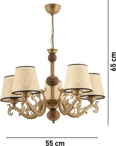 Fiona Coral Wood - Gold, White, Cream