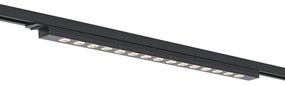 Modern fekete mennyezeti lámpa 1 fázisú sínrendszerhez 15W 1170 lm 3000K - Iconic Tsiri