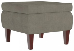 világosszürke bársonyszék falábakkal