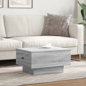Szürke sonoma színű szerelt fa dohányzóasztal 60 x 45 x 31 cm