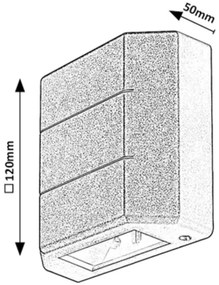 Rabalux 7319 - LED Kültéri fali lámpa LIPPA LED/6W/230V IP54 fekete