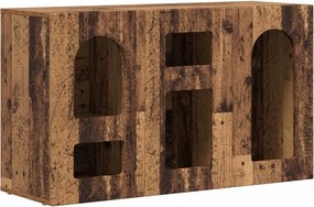 vidaXL Széf Öreg fa 100 x 35 x 59 cm Faanyag
