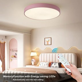 Brilagi - LED dimmelhető mennyezeti lámpa POOL LED/60W/230V 3000-6000K 60 cm rózsaszín+távirányító