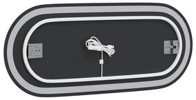 ovális LED-es fürdőszobai tükör 90 x 40 cm
