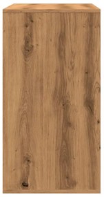 Kézműves tölgy színű szerelt fa pipereszekrény 80 x 40 x 75 cm