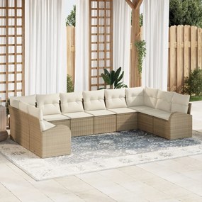 Kerti Kanapé Szett párnával tárolóval 10 pcs Beige és krém
