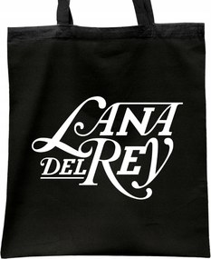 Lana Del Rey fekete pamut bevásárló táska rajongóknak Ajándék
