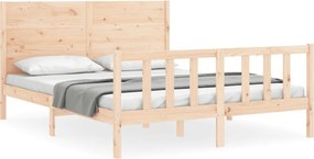 vidaXL tömör fenyőfa ágy matrac nélkül 160 x 200 cm