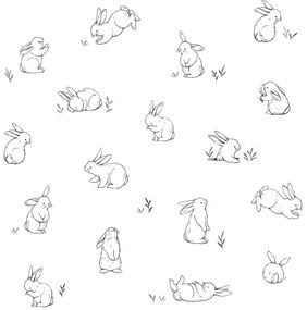 Gyerek tapéta 10 m x 50 cm Bunnies In The Countryside – Lilipinso