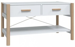 fehér szerelt fa dohányzóasztal 82 x 48 x 45 cm