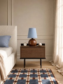 Zenar éjjeliszekrény fiókkal 50 cm - dió elegant / fekete