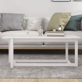 Fehér tömör fenyőfa dohányzóasztal 110 x 55 x 45 cm