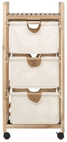 Bézs-natúr színű akácfa alacsony fürdőszoba szekrény 44x96 cm Acina – Wenko