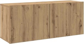 vidaXL kézműves tölgy színű falra szerelhető TV-szekrény 100x30x41 cm