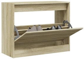 sonoma tölgy színű szerelt fa cipőszekrény 80 x 34 x 63 cm