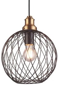 Lámpa Mennyezeti lámpatest VIELA 1,6972,AC220-240V,50/60Hz,1*E27,IP20,átmérő 25cm,egyes,fekete/arany