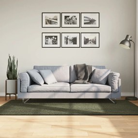 HUARTE erdőzöld rövid szálú puha és mosható szőnyeg 100x200 cm