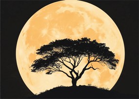 Kép – Fa arany teliholdban II. (70x50 cm)