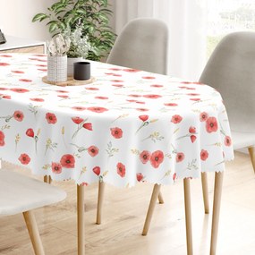 Goldea ovális teflonos terítő - pipacsok 120 x 160 cm