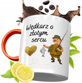 Narancssárga Bögre Horgászoknak Ajándék fényképes nyomtatással