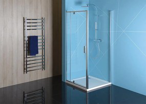 Polysan, EASY LINE zuhanykabin három falú 800-900x800mm, forgóajtós bal / jobb változat, Tégla üveg, EL1638EL3238EL3238