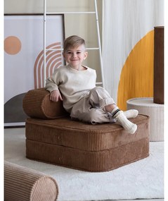 Barna kordbársony gyerek fotel Flip – Wigiwama