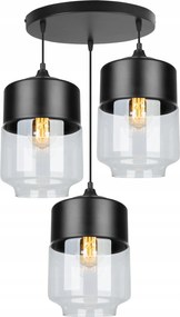 Mennyezeti Lámpa Lógó Üveg Csillár Hármas Modern Loft Plafon