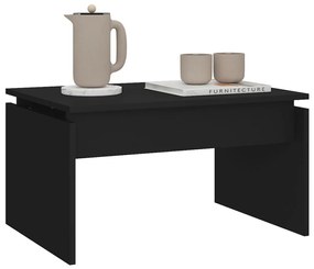 Fekete szerelt fa dohányzóasztal 68 x 50 x 38 cm