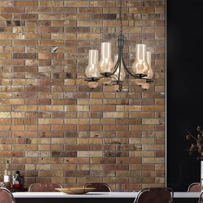 Brilagi - LED Csillár láncon COTTAGE 5xE14/40W/230V bükkfa/barna