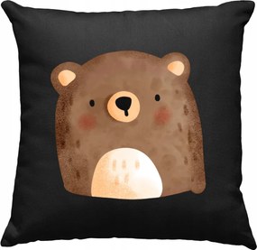 Gyerek macis párna, fekete