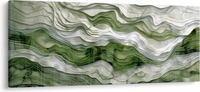 Kép - Zöld és fehér fodrok (120x50 cm)
