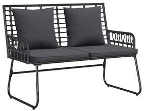 vidaXL Kerti pad Fekete és Antracit polirattan