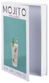 Fehér-zöld dekoratív papír tárolódoboz 18x4x25 cm Mojito – PT LIVING
