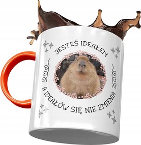 Kapibara Narancssárga Bögre Születésnapra Ajándék Nyomtatott Fotóval