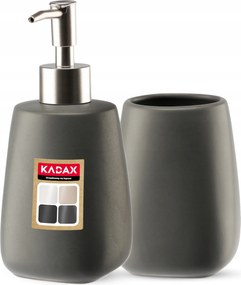 Fürdőszoba Szett Wc Adagoló Pohár Szürke