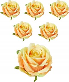 6x Mesterséges rózsa kötés fej bimbó mesterséges virágok rózsák