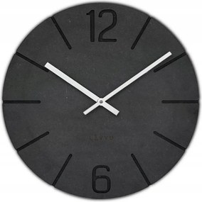 Kerek Fekete Falóra Lavvu Natur Eco Mdf Kézzel Készített LCT5021 34 cm