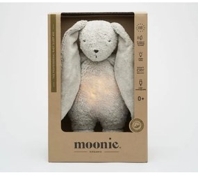Moonie - Snuggle buddy dallammal és világítással nyuszi 2.0 organic szürke