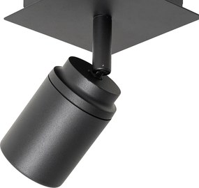 Fürdőszoba spotlámpa fekete négyzet alakú IP44 WiFi GU10-el - Ducha