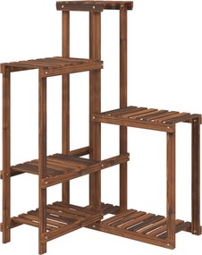 vidaXL tömör fenyőfa virágtartó állvány 62,5 x 61,5 x 101,5 cm