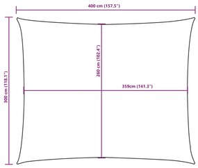 vidaXL sötétzöld téglalap alakú oxford-szövet napvitorla 3 x 4 m