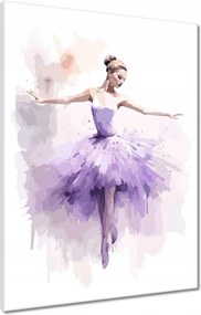 Vászonkép 60x80 Lila balerina
