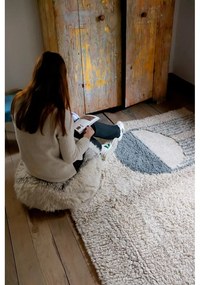 Fehér gyapjú puff Berber Soul – Lorena Canals