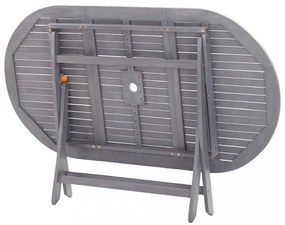 tömör akácfa összecsukható kerti asztal 160 x 85 x 75 cm