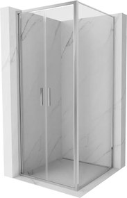 Mexen Exo 80 x 80 cm-es, átlátszó, króm zuhanyfülke - 814-080-080-01-00