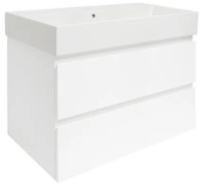 SAT B-Way Fürdőszobaszekrény mosdóval 79x50x45 cm fehér fényes BWAY280WU2BI