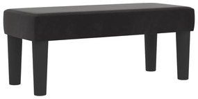 Boxspring Ágy matraccal &amp; paddal Fekete 90x190 cm Bársony