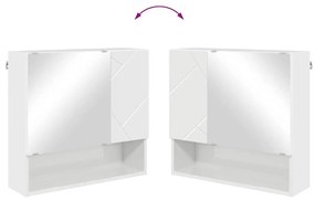 Fürdőszoba bútor szett 2 pcs Magasfényű fehér 61 x 35 x 64 cm